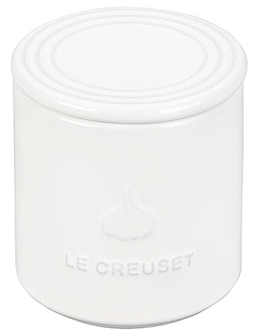 Le Creuset garlic keeper glazed-interior easily releases garlic and cleans quickly.