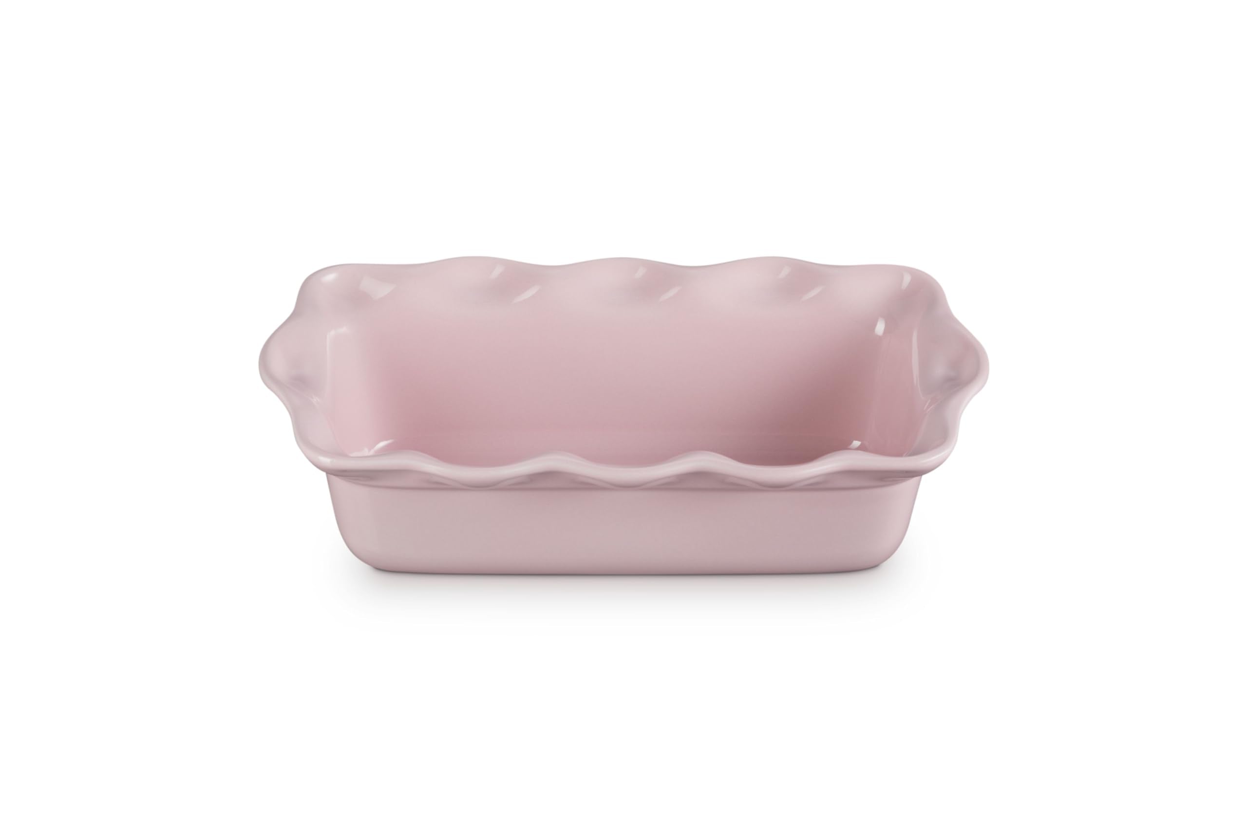 Le Creuset Heritage fluted loaf pan chiffon pink for even browning