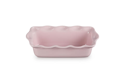Le Creuset Heritage fluted loaf pan chiffon pink for even browning