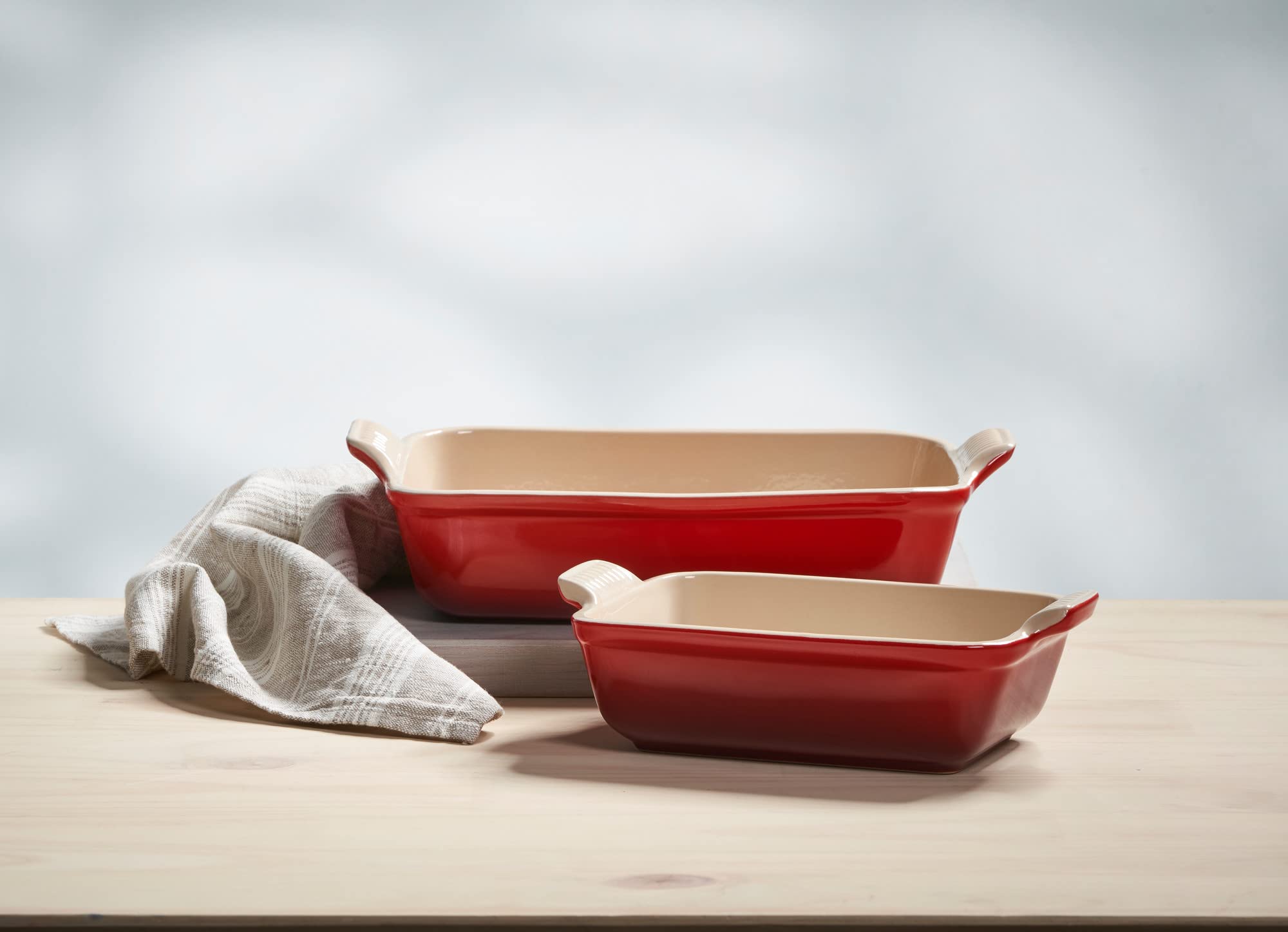 Le Creuset Heritage kitchen display offers style and serve-and-store versatility