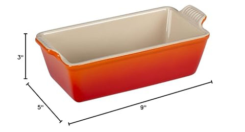 Le Creuset heritage loaf pan glaze close-up highlighting nonstick release