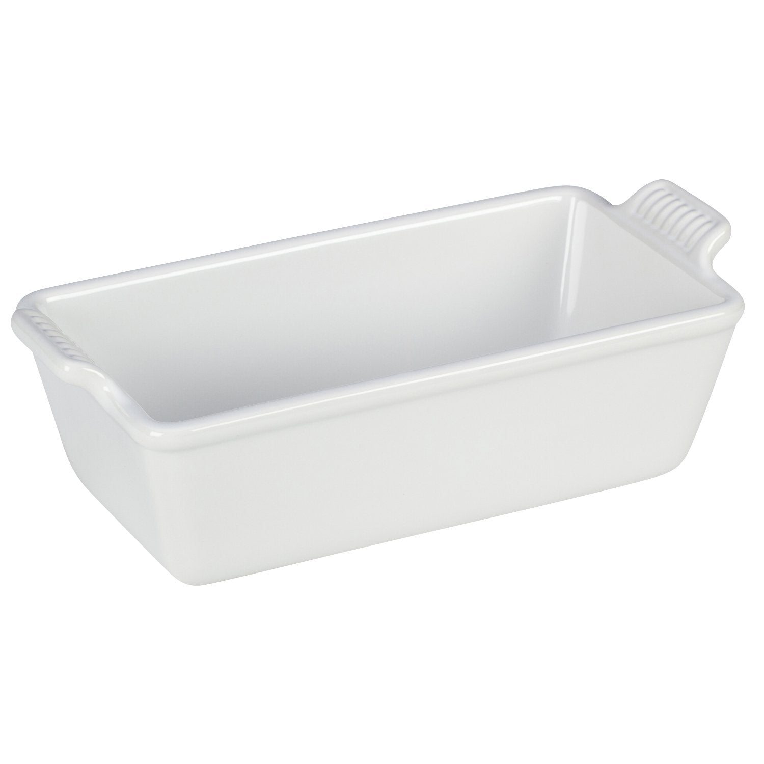 Le Creuset Heritage Loaf Pan, top view, smooth enamel for effortless release and even browning.