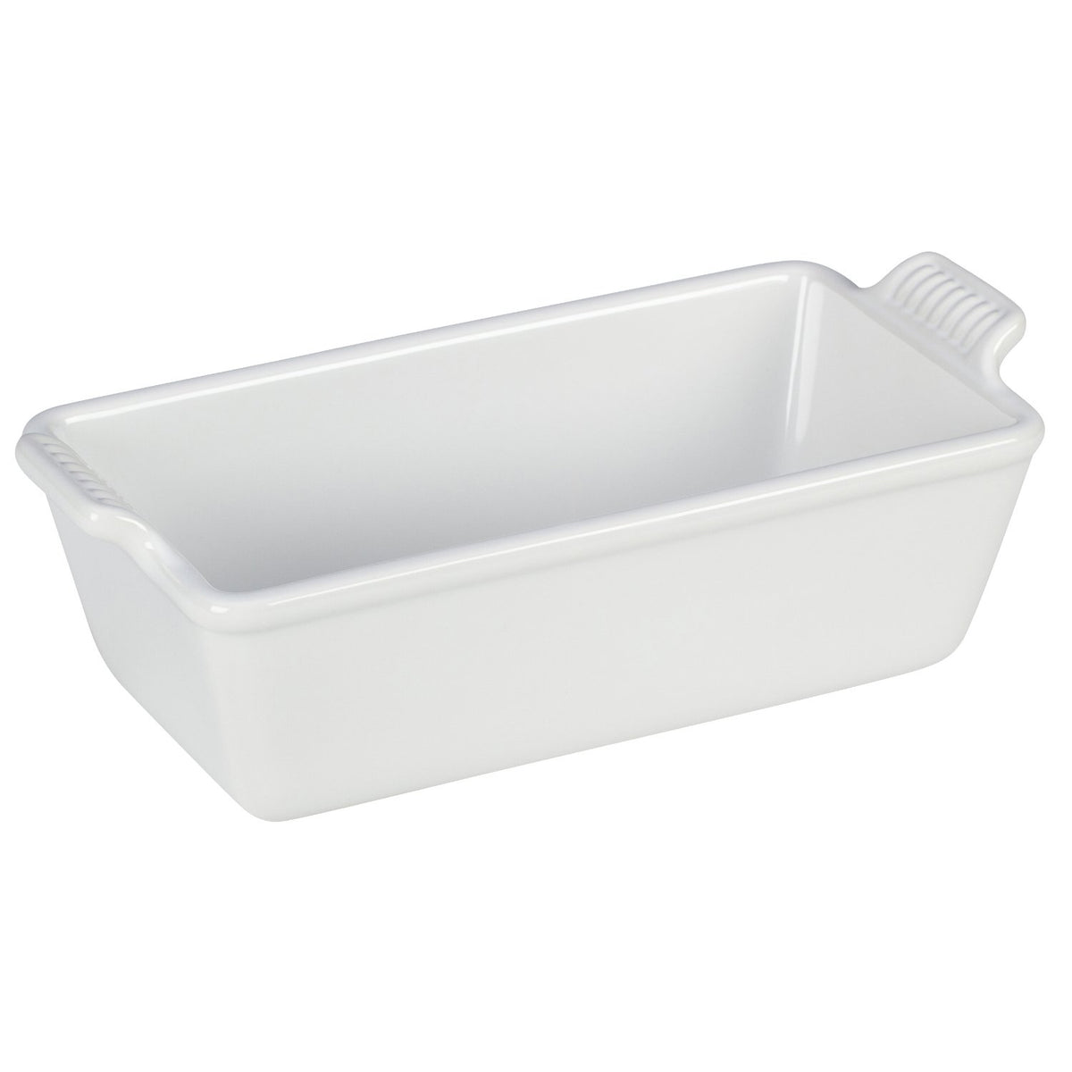 Le Creuset Heritage Loaf Pan, top view, smooth enamel for effortless release and even browning.