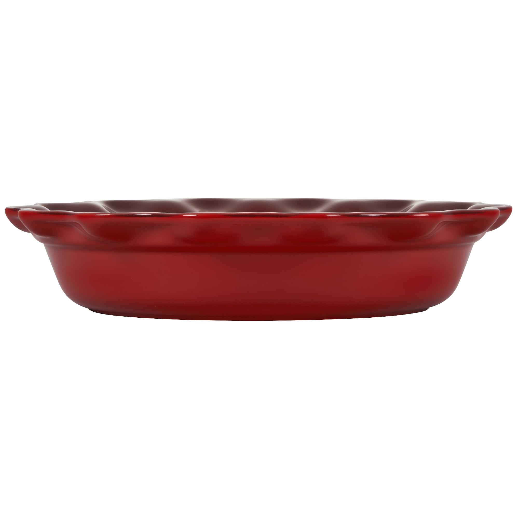 Le Creuset Heritage Pie Dish Cerise demonstrates even baking across a golden crust.
