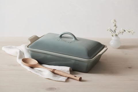 Le Creuset Heritage 4-quart casserole ready for freezer, oven, and table.