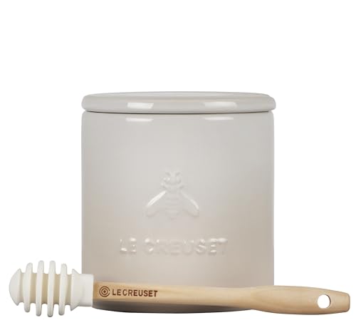 Le Creuset silicone honey dipper included for mess-free drizzle