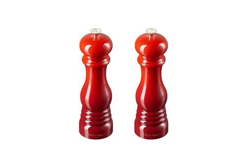 Le Creuset MG610-67 pepper mill Cerise with ergonomic grip.