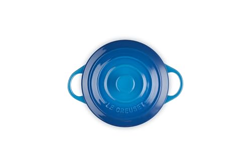 Le Creuset mini cocotte Marseille, interior closeup, smooth glaze for easy food release