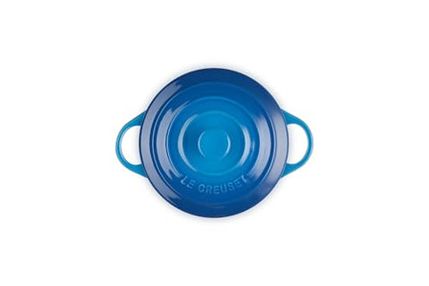 Le Creuset mini cocotte Marseille, interior closeup, smooth glaze for easy food release