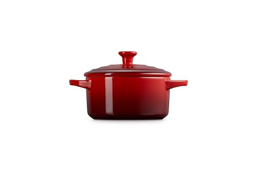 Le Creuset mini round cocotte cerise baked dessert showing even browning