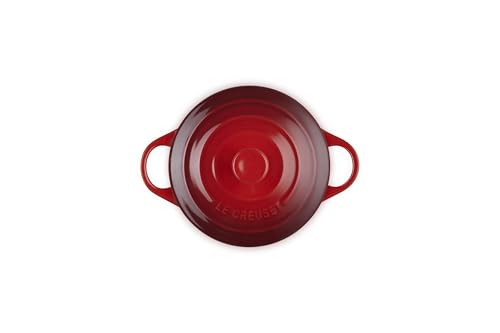 Le Creuset mini round cocotte cerise lid for heat and moisture retention