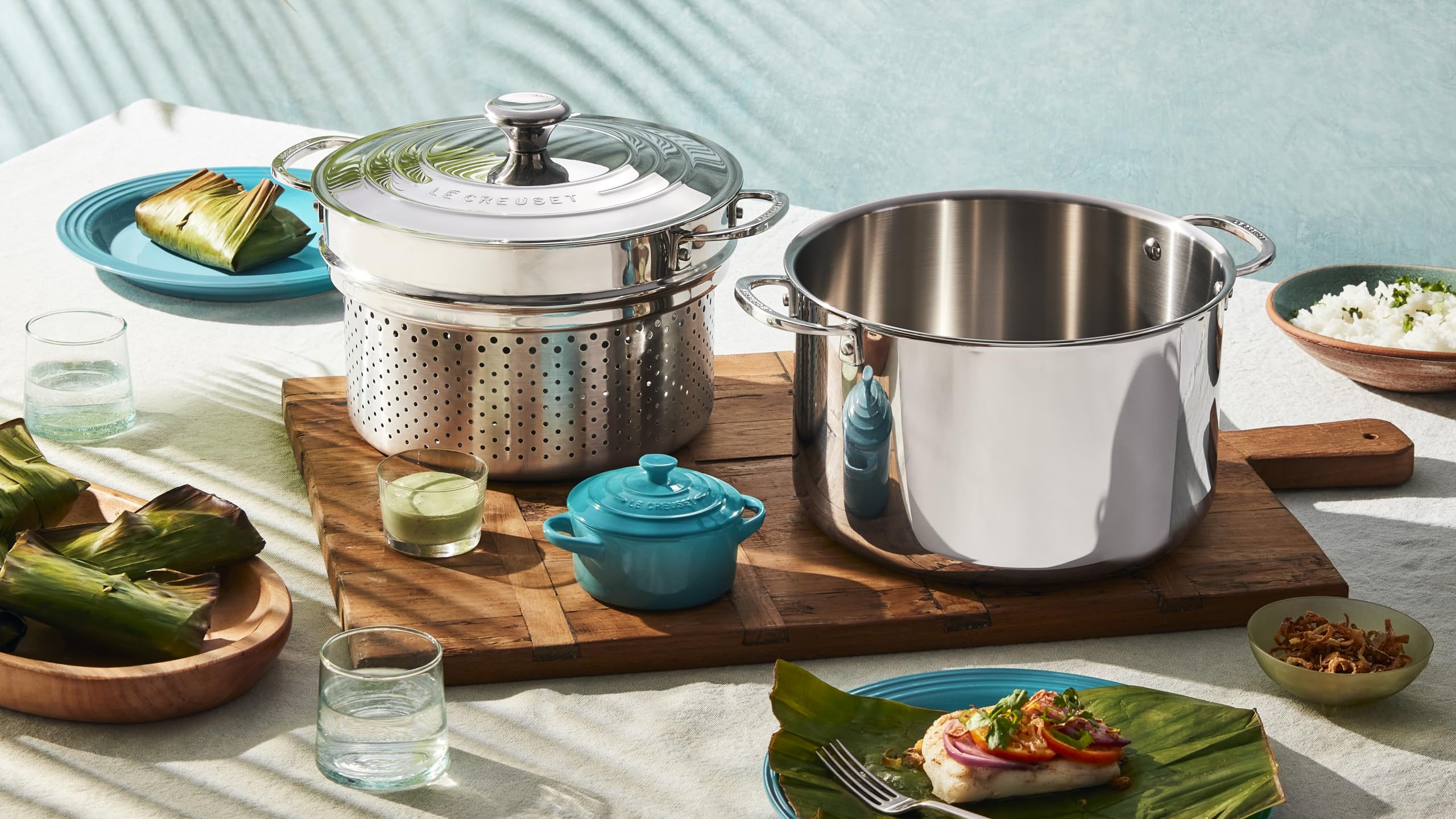 Le Creuset cocotte interior is nearly nonstick for easy release.