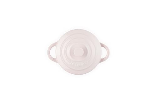Le Creuset mini round cocotte interior release favors quick serving and easy cleanup.
