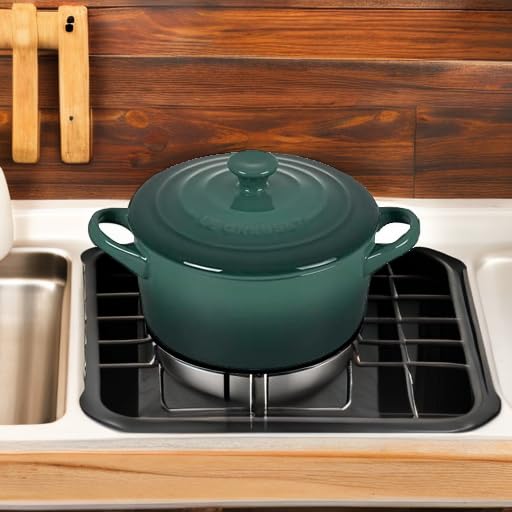 Le Creuset Mini Round Cocotte on display at table adds color and style