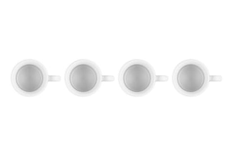 Le Creuset 14 oz white mug handle detail with robust build