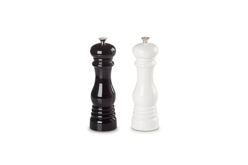 Le Creuset pepper mill in white finish for consistent grind