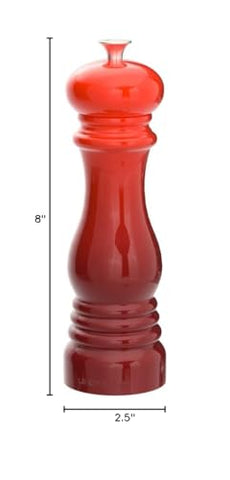 Le Creuset pepper mill cerise wipe-clean design for easy maintenance