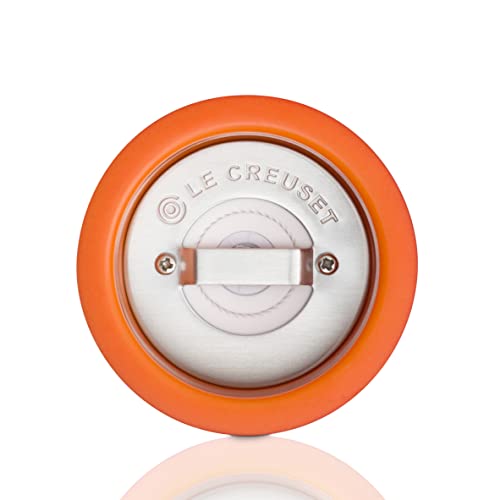 Le Creuset pepper mill Flame close-up on the ceramic grinder for peppercorns