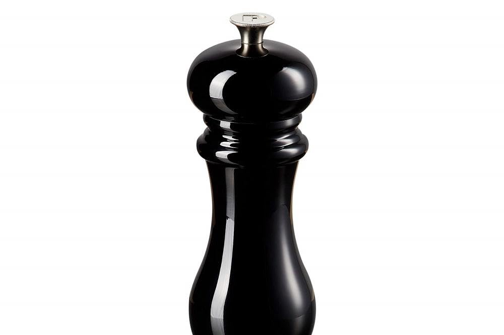 Le Creuset pepper mill on kitchen counter complements any decor.