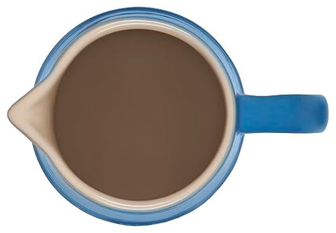 Le Creuset Marseille glaze close-up highlights nonporous finish resistant to stains and scratches.
