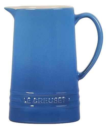 Le Creuset 10 oz Marseille pitcher side view ideal for pouring hot or cold beverages.