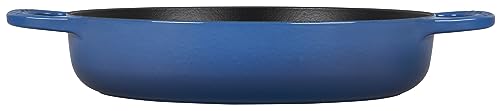 Le Creuset Signature Everyday Pan 11in Marseille inside black satin enamel for patina development