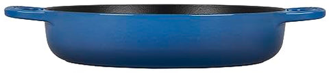 Le Creuset Signature Everyday Pan 11in Marseille inside black satin enamel for patina development