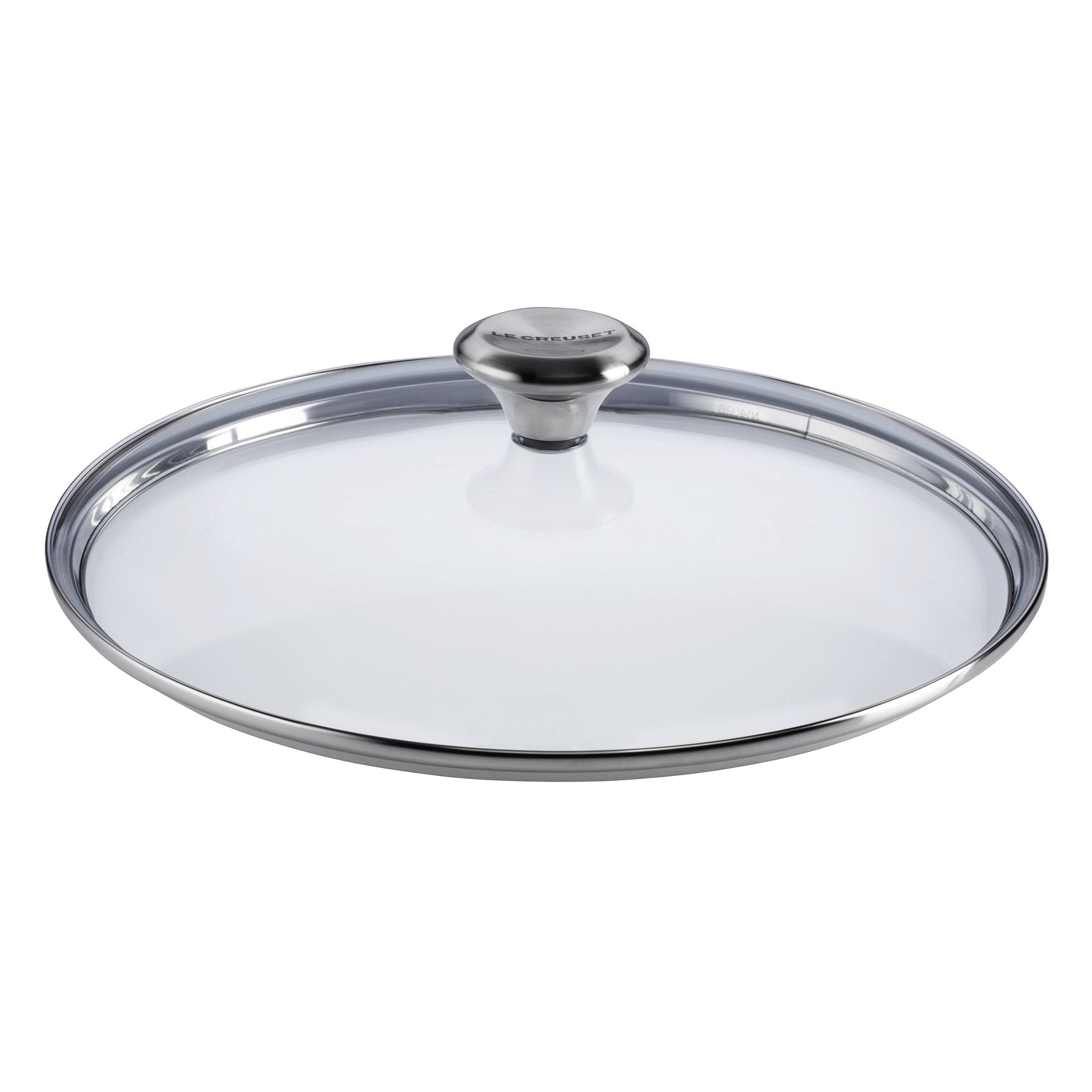 Le Creuset Signature glass lid with stainless steel knob allows clear monitoring for 11-inch pans
