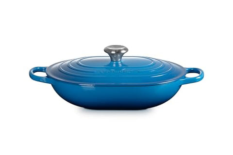 Le Creuset Signature oval casserole interior enamel easy progress monitoring