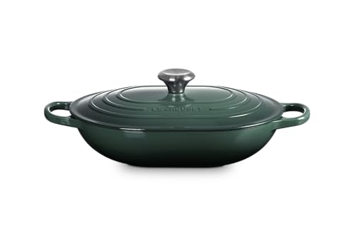 Le Creuset Signature Oval Casserole lid seals steam to retain moisture