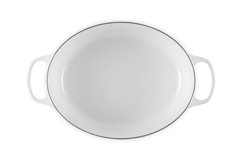 Le Creuset Signature Oval Dutch Oven side handle for safe lifting and transport