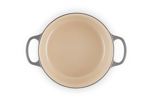 Le Creuset Oyster lid and knob design locks in moisture for braising.