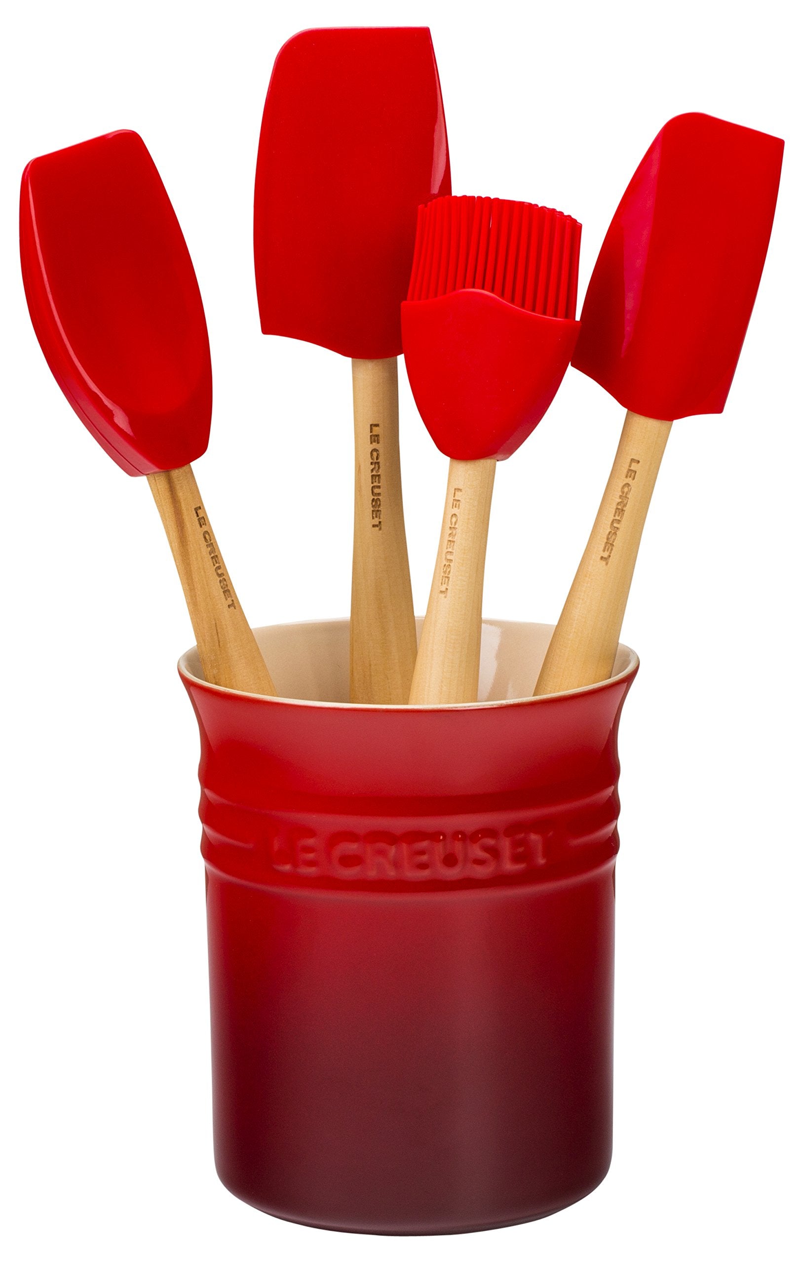 Le Creuset silicone craft spatula with ergonomic handle for comfortable cooking