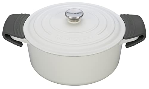 Le Creuset silicone handle grips, 2-1-2in, protect hands and prevent slips in oven handling.