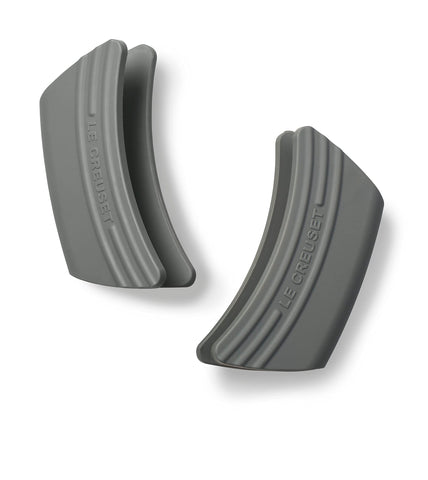 Le Creuset silicone handle grips 2-pack sea salt offer a secure grip and heat protection.