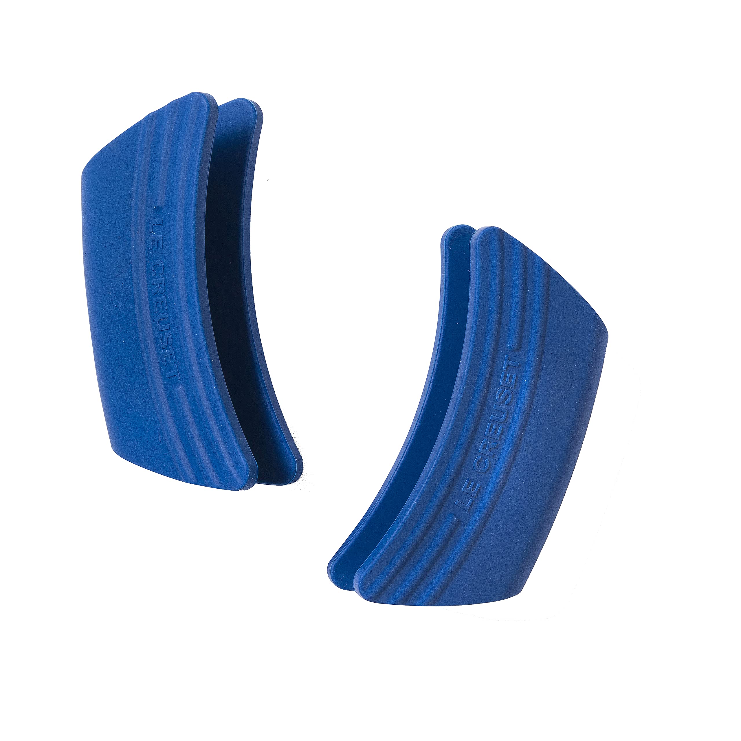 Le Creuset silicone handle grips provide a secure, comfortable grip