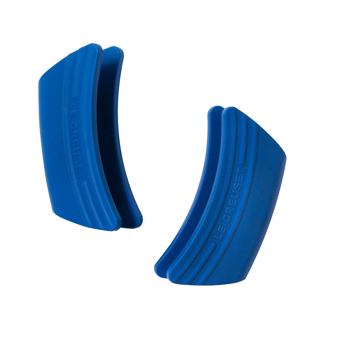 Le Creuset silicone handle grips provide a secure, comfortable grip