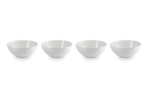 Le Creuset inside view of 22 oz white soup bowl showing smooth release.