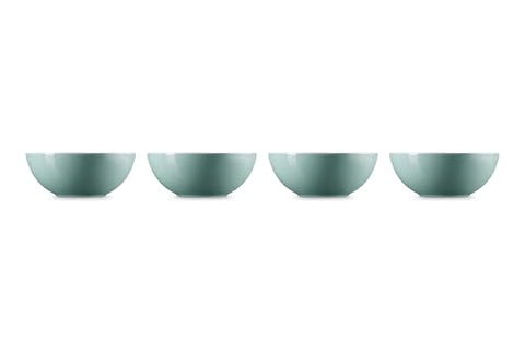 Close-up of Le Creuset Sea Salt glaze highlighting durable surface