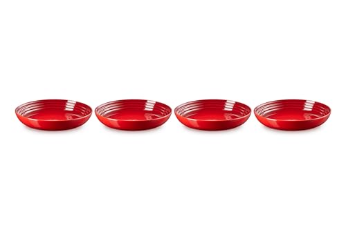 Le Creuset stoneware interior provides easy food release for quick cleanup.