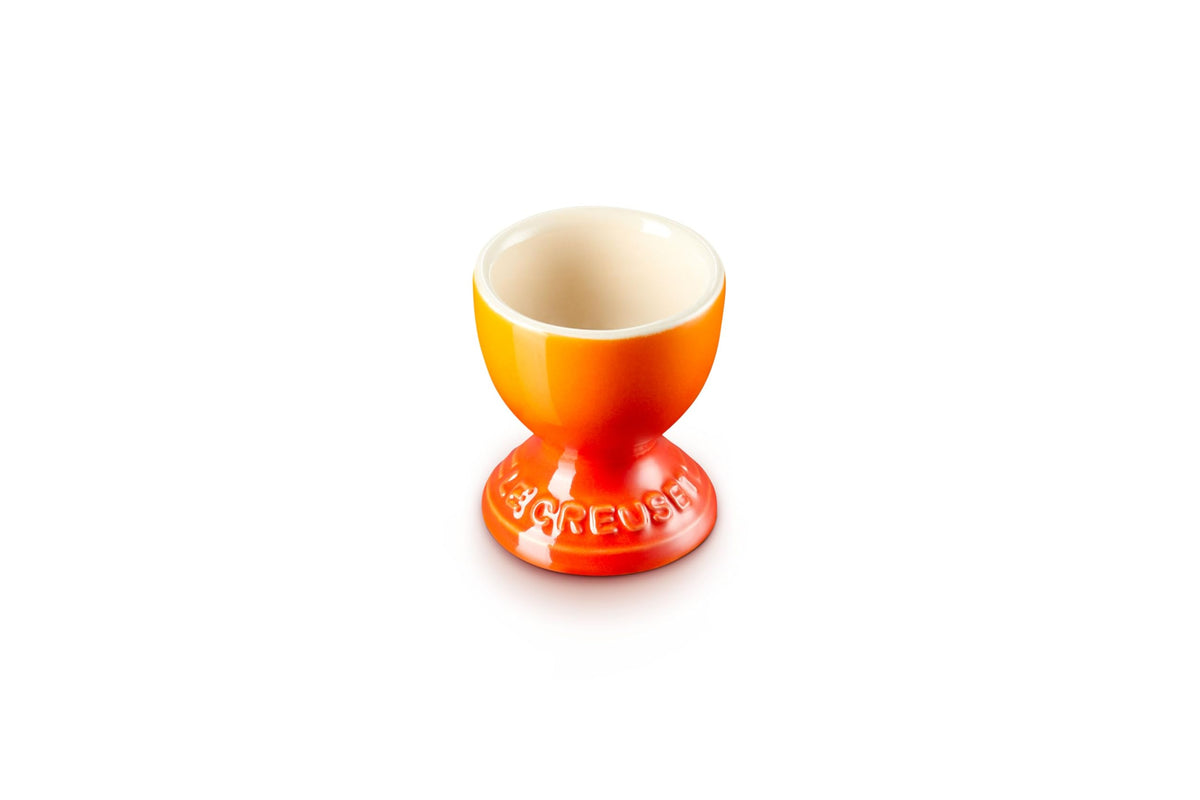 Le Creuset Stoneware Egg Cup in Flame glaze, ideal for soft-boiled eggs
