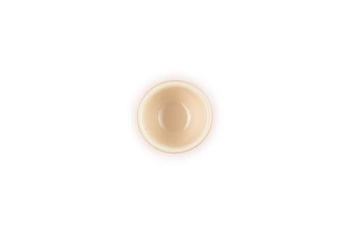 Le Creuset Flame glaze close-up, durable glaze resists stains and scratches