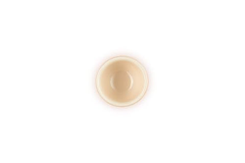 Le Creuset Flame glaze close-up, durable glaze resists stains and scratches