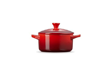 Closeup of Le Creuset stoneware enamel finish for durability