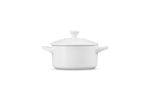 Le Creuset stoneware enamel finish adds durable, easy-clean appeal to everyday cooking.