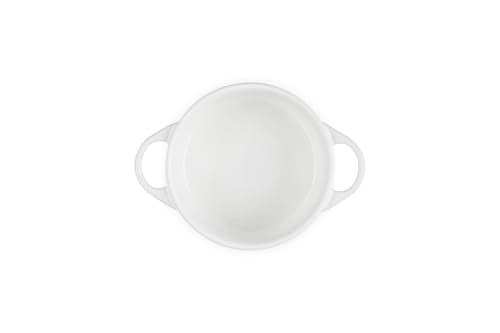 Le Creuset glaze closeup, nonporous and stain-resistant for easy cleanup.