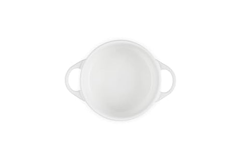 Le Creuset glaze closeup, nonporous and stain-resistant for easy cleanup.