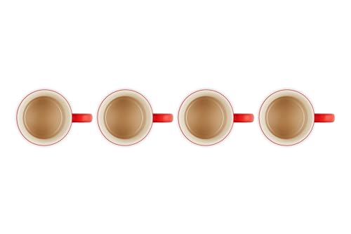 Le Creuset Cerise mug in dishwasher-safe context after use
