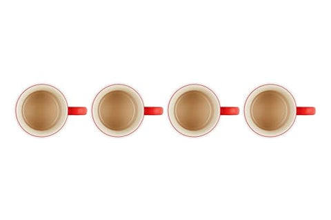 Le Creuset Cerise mug in dishwasher-safe context after use