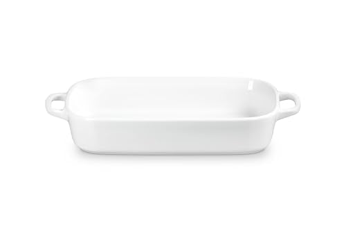 Le Creuset rectangular dish with lid as serving plate for cheeses and salads